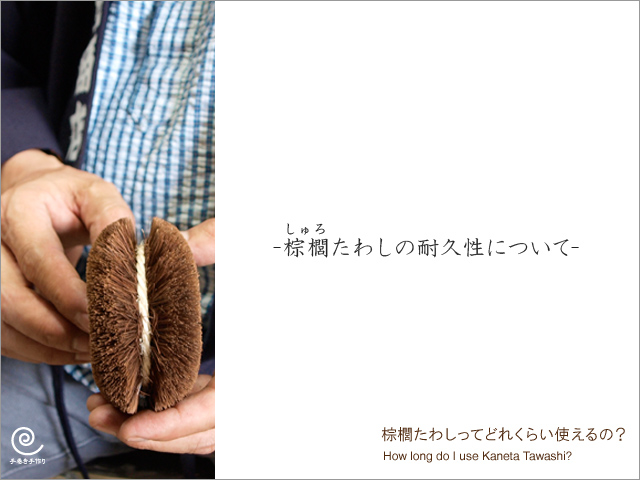 棕櫚たわしの耐久性について